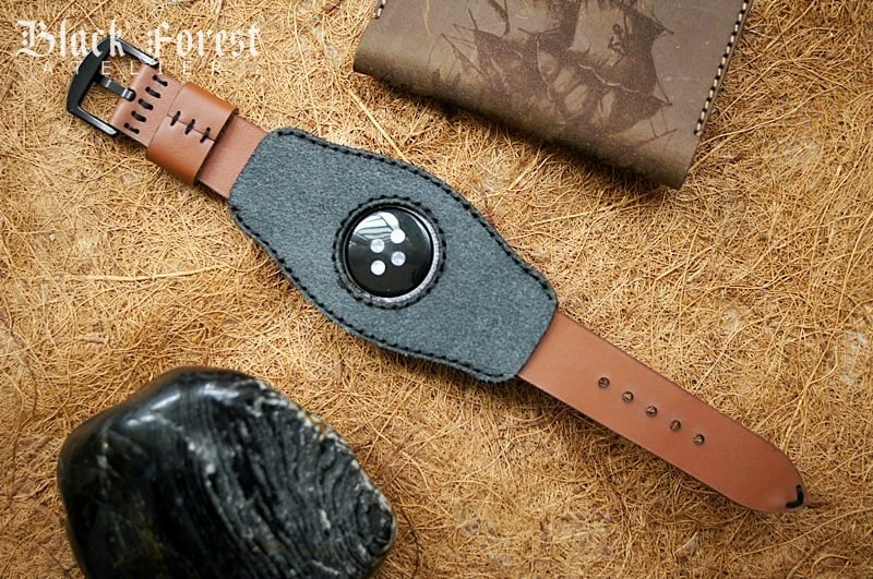 CUFF handgefertigt Leder Uhrenarmband incl. Lugs Adapter für Apple Watch (oder Apple Watch Sport) 42mm oder 38mm – Bild 4